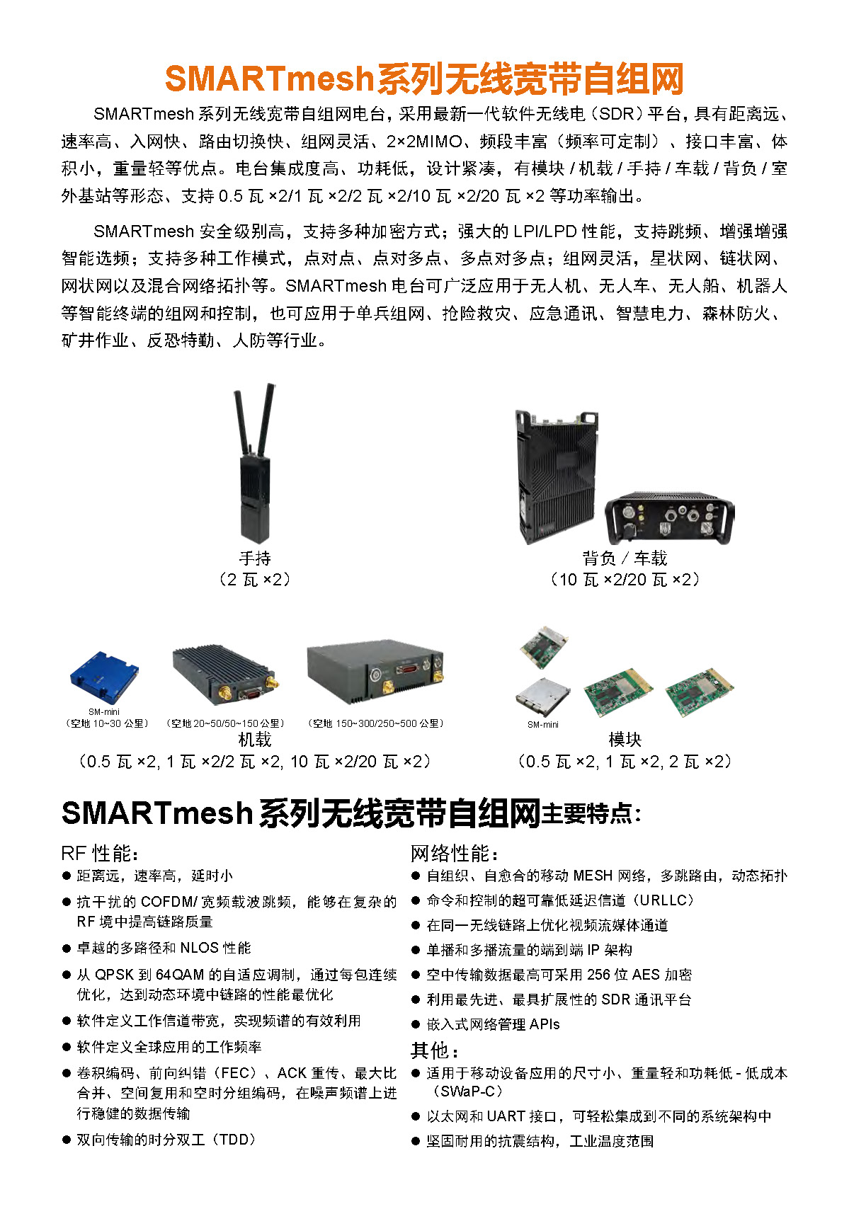 SMARTmesh系列无线宽带自组网电台(图1)